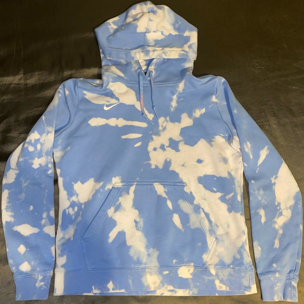Blue tie-dye Nike sweatshirt